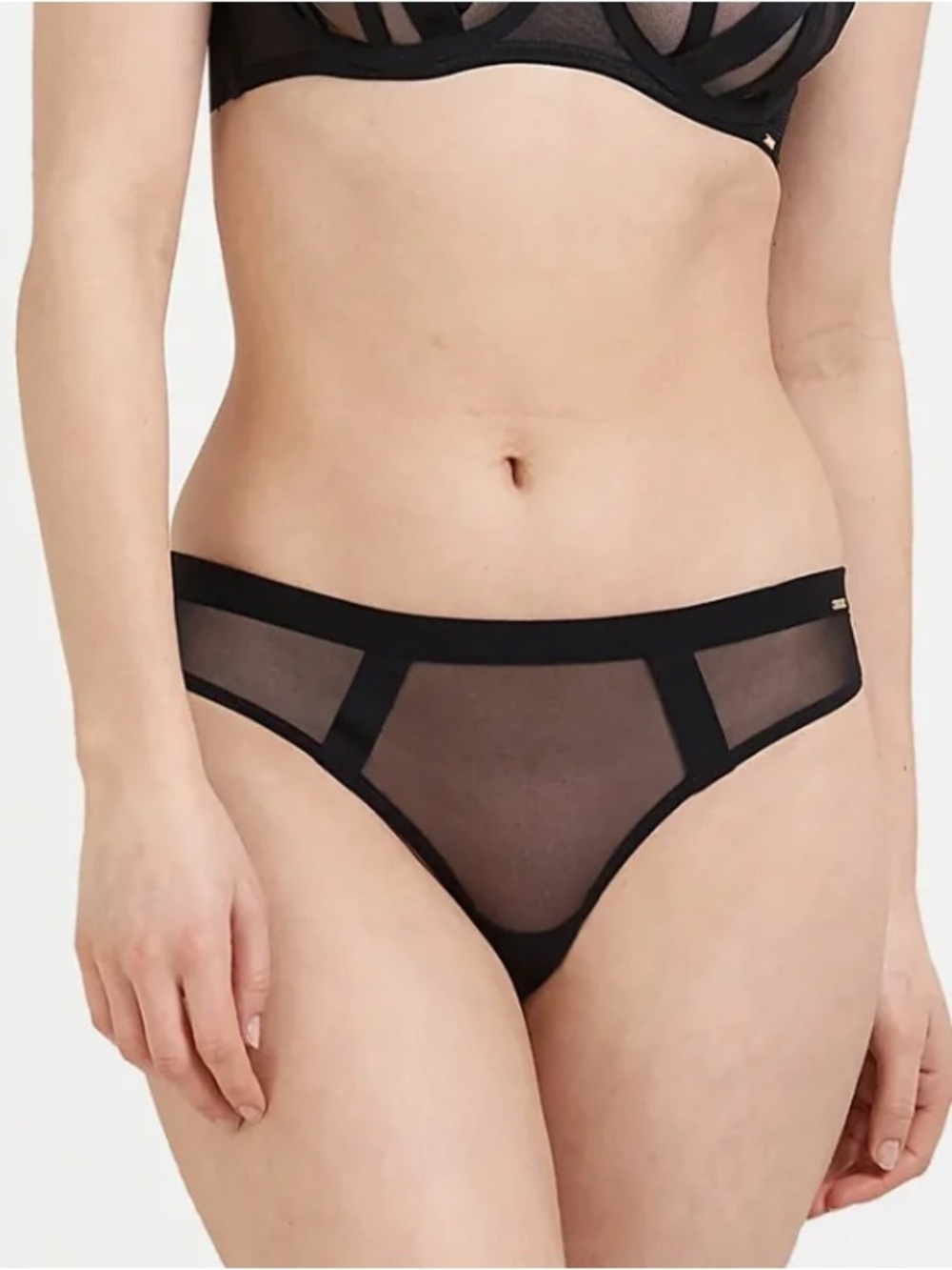 NWT Bluebella Karolina black mesh thong